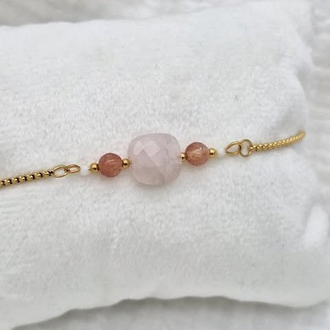 Bracelet ROCA - Quartz rose