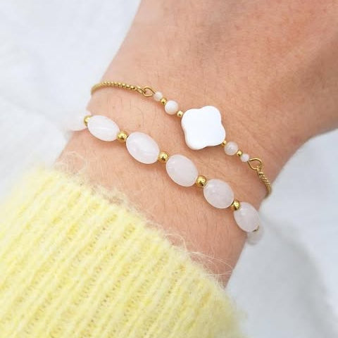 Bracelet OVALIA - Quartz blanc