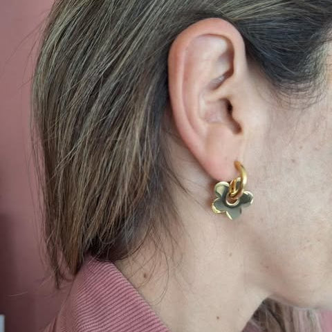 Boucles FLORA - doré