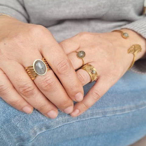 Bague NODA - Labradorite