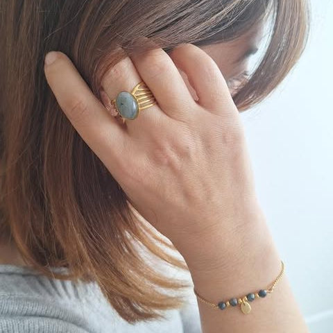 Bague NODA - Labradorite