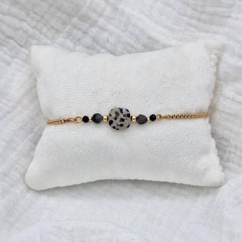 Bracelet ROCA - Jaspe dalmatien (Copie)