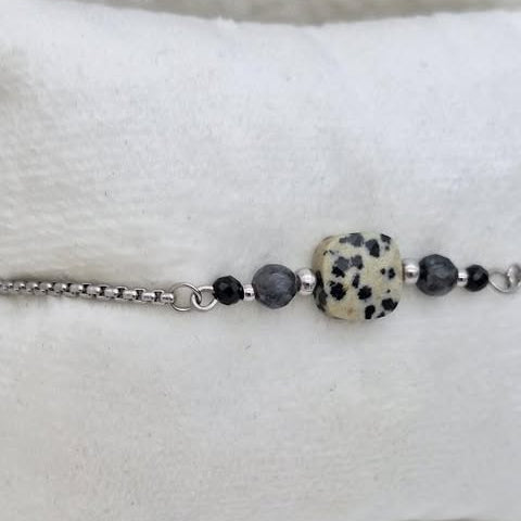 Bracelet ROCA - Jaspe dalmatien