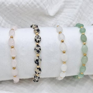 Bracelet OVALIA - Jaspe dalmatien