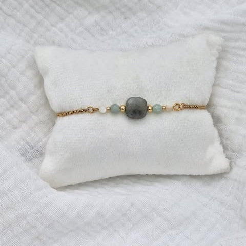 Bracelet ROCA - Labradorite & Nacre