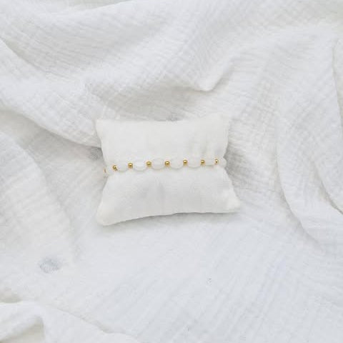 Bracelet OVALIA - Quartz blanc