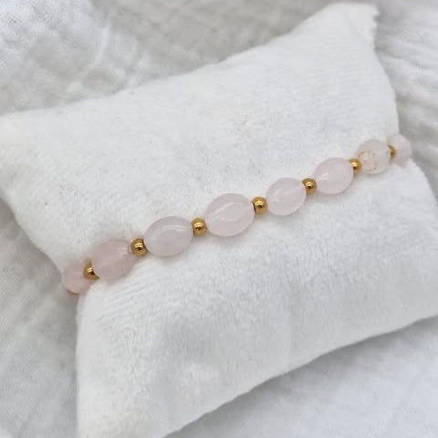 Bracelet OVALIA - Quartz rose