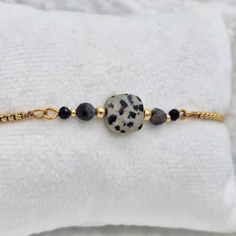 Bracelet ROCA - Jaspe dalmatien (Copie)
