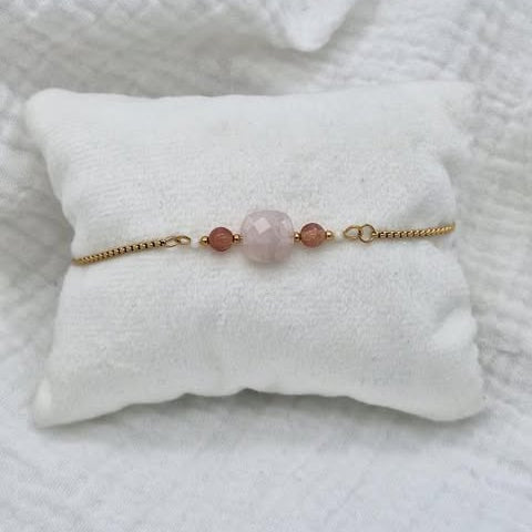 Bracelet ROCA - Quartz rose